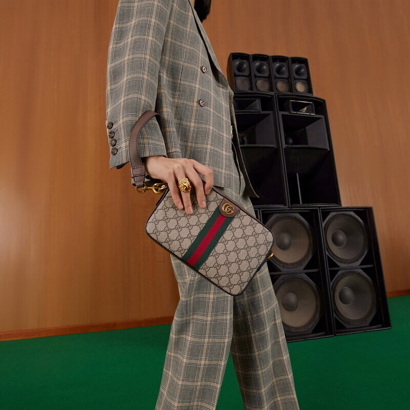กระเป๋าสะพายคลาสสิกของผู้ชาย gucci ใหม่จัดส่งจากฝรั่งเศส/กระเป๋าสะพาย Ophidia GG