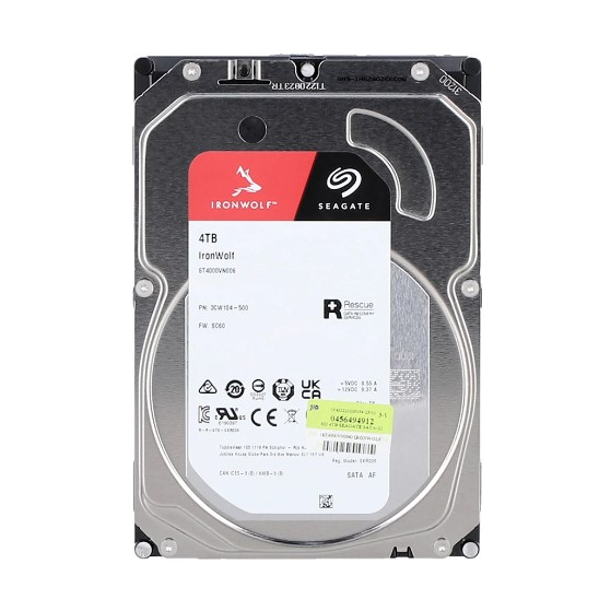 4 TB 3.5" HDD (ฮาร์ดดิสก์ 3.5") SEAGATE IRONWOLF - 5400RPM SATA3 (ST4000VN006)