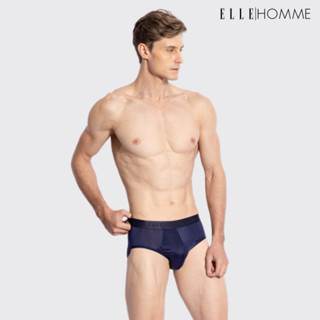 ELLE HOMME | แพ็ค 4 ชิ้น กางเกงชั้นในทรง BIKINI รุ่น Quick Dry ผ้าลื่นเย็น เบาบางสบาย ซักแห้งเร็ว สีน้ำเงินเข้ม | KUB8901R2NB