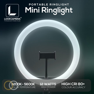 ไฟวงแหวน ไฟแต่งหน้า Mini Ringlight ประบได้ 3 สี กำลังไฟ 12 วัตต์