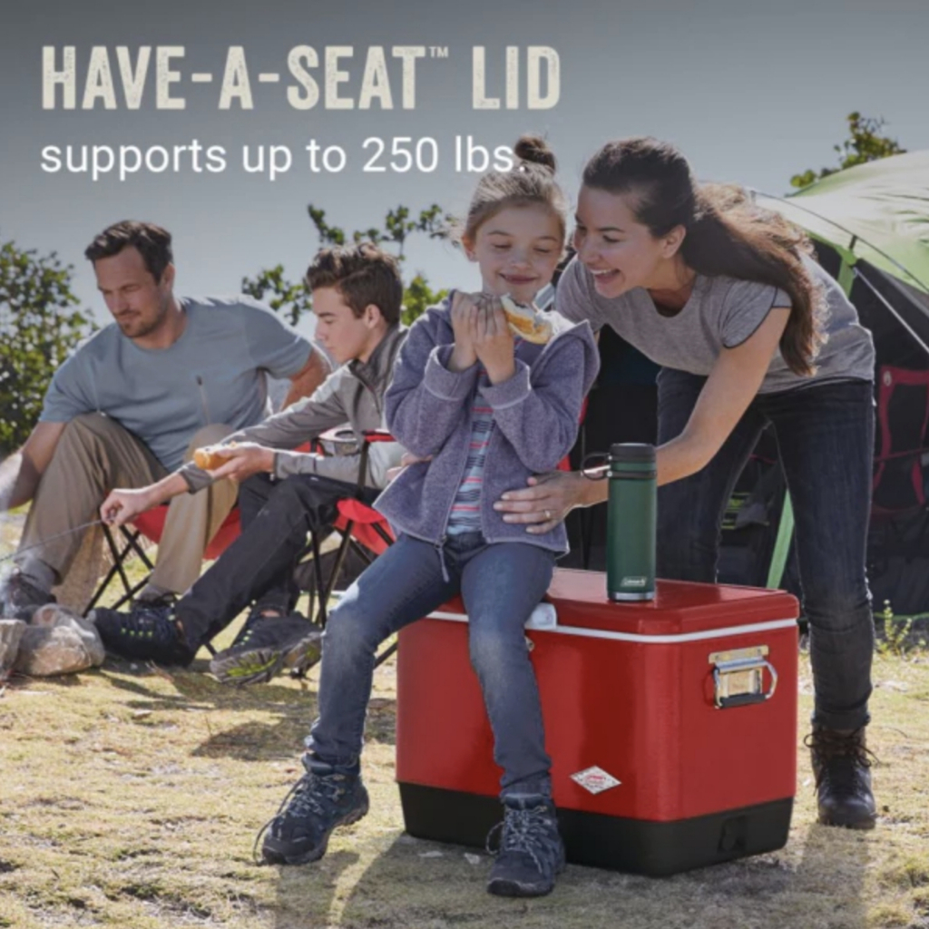 Coleman JP 54 QT Steel Belted Cooler กระติก น้ำแข็ง เก็บความเย็น โคลแมน ขนาด 54 Quart (51 ลิตร) by J