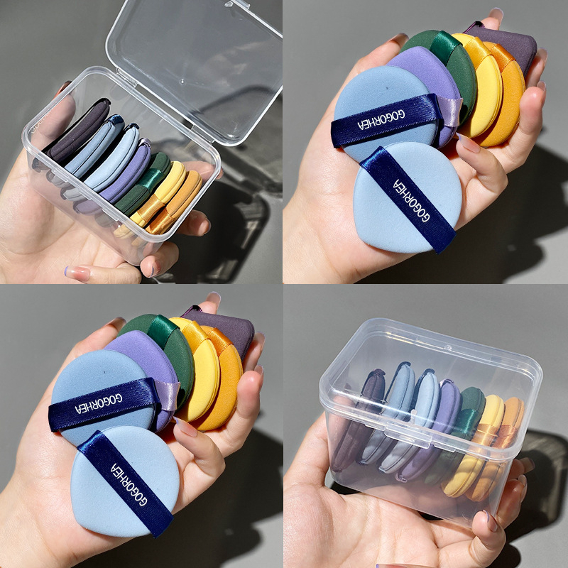 ID888 พับแต่งหน้า เซต7ชิ้น ฟองน้ําใช้ได้ทั้งเปียกและแห้ง