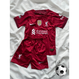 ชุดบอลเด็ก Liv (Red) เสื้อบอลและกางเกงบอลเด็ก ปี 2022-2023