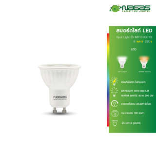 Nagas สปอร์ตไลท์ LED รุ่น Spotlight Eco 6 วัตต์ MR16 220V ขั้ว GU10