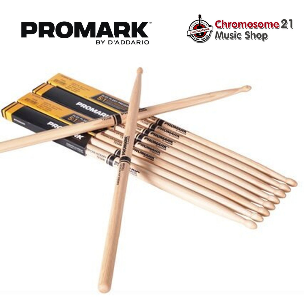 ไม้กลอง PROMARK ขนาด 7A 5A 5B HICKORY WOOD TIP ของแท้ 100%