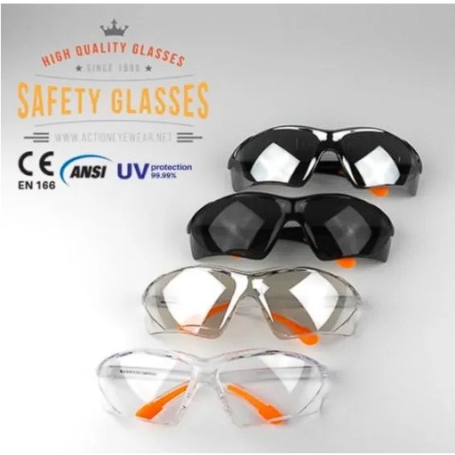 𝙂𝙤𝙤𝙙𝙘𝙖𝙧🚗 แว่นตานิรภัย แบรนด์ Action Eyewear รุ่น 737 ฟรีซองใส่แว่น