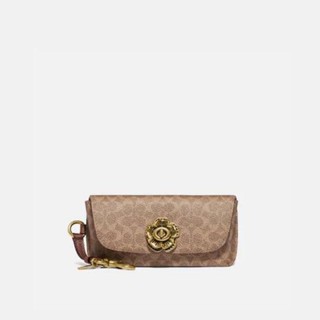 🌺งานShop Coach Sunglass Case Bag Charm In Signature Canvas