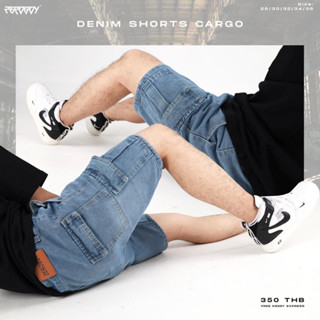 ZEROBOY “ DENIM SHORTS CARGO ” ยีนส์คาร์โก้ขาสั้น