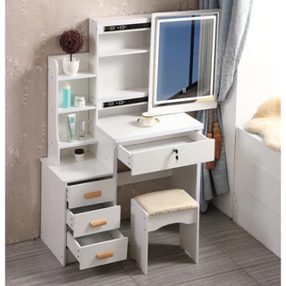 furnituredirect โต๊ะเครื่องแป้ง พร้อมเก้าอี้ โต๊ะแต่งหน้า มี 2 ขนาด H 5601 5602