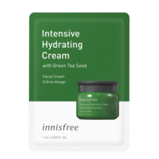 แท้💯% Innisfree Green Tea Seed Serum / Intensive Hydrating Cream 1ml