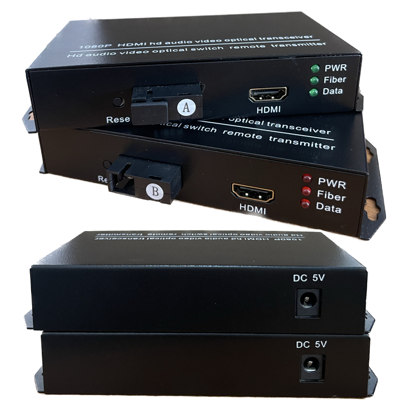 HDMI Fiber PWR Data Optic Extender +Audio 20KM Media Extender HD 1080P transceiver receiver รับ และ 