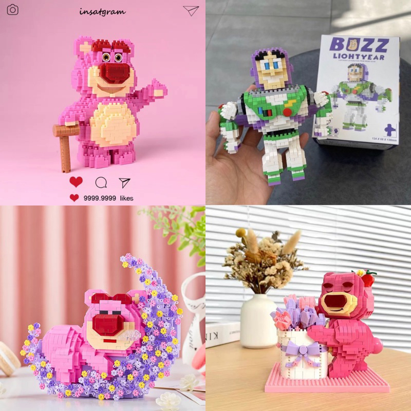 ตัวต่อนาโนไซส์ L - Gejia 6019 / Yapin 6915 - Disney - Toy Story - Buzz Lightyear & Lotso