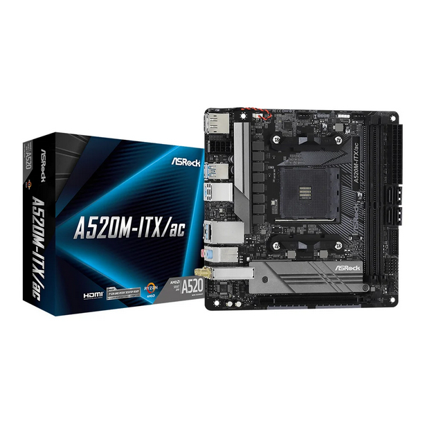 MAINBOARD ASROCK A520M-ITX/AC AM4  [มือสอง]
