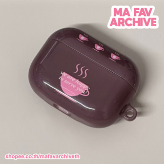 (pre-order จากเกาหลี) mafavarchive - cafe airpods hard case เคสแอร์พอดแบบ PC แข็ง