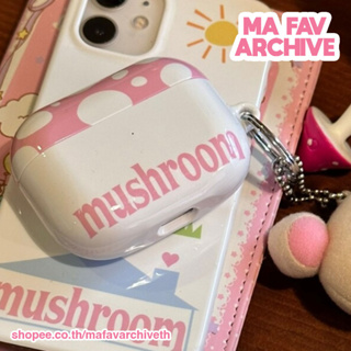 (pre-order จากเกาหลี) mafavarchive - mushroom airpods hard case เคสแอร์พอดแบบแข็ง