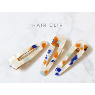 Hair Clip - Blue Orange Tone