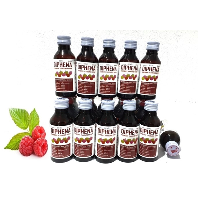 ไดฟีน่า (ขวดแก้ว) น้ำหวานสูตรเข้มข้น ปริมาณ 60 ml.(10 ขวด)