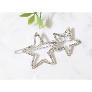 Hair clip - Double star crystal