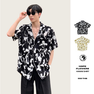 THEBOY-HOPE FLOWERS HAWAII SHIRT เสื้อเชิ้ตฮาวายลายดอกไม้