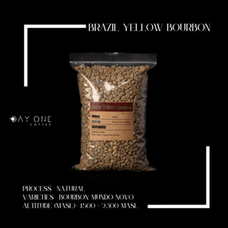 Brazil Yellow Bourbon 16 up Washed Premium Green Bean Coffee 1 kg. DAY ONE COFFEE