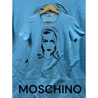 สินค้ามือสองแบรนด์เนมแท้เสื้อยืดMOSCHINO