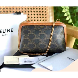 พร้อมส่งUsed Once Celine Clutch On chain2021 ใหม่มาก