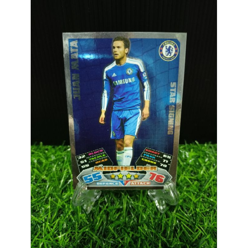 Card Match Attax Juan Mata Chelsea Card Foil Star Player