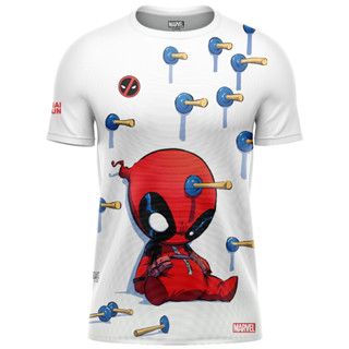 [ THRUNSEP1 ลด60บาท ]  เสื้อออกกำลังกายสำหรับการวิ่ง เสื้อ MARVEL Deadpool Baby ลิขสิทธิ์แท้