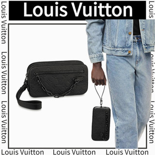 หลุยส์วิตตอง Louis Vuitton กระเป๋าโวลก้า/กระเป๋าผู้ชาย/กระเป๋าถือ/กระเป๋าเหรียญ/สไตล์มินิ/สไตล์ล่าสุด/รับประกันของแท้