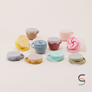 SARABARN Foldable Snack Cup With Lid | แก้วขนมซิลิโคนพร้อมฝา