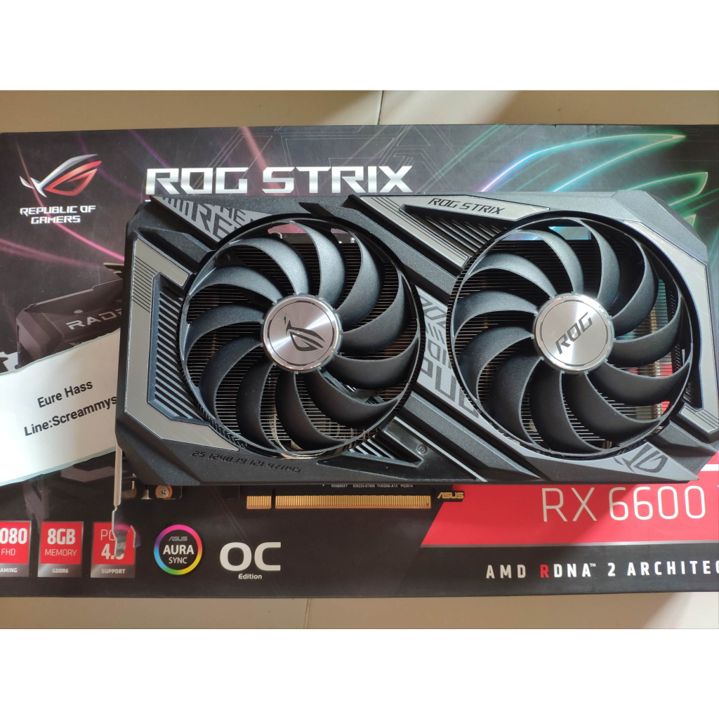 RX6600XT ROG STRIX กล่องครบ สภาพใหม่