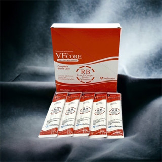 Vf Core สูตรบำรุงเลือด(ขายยกกล่อง 30 ซอง) Exp 11/11/2024