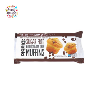 Diablo Sugar Free Chocolate Chip Muffins 6pcs 270g เดียโบล มัฟฟิน ช็อกโกแลตชิพ สูตรชูการ์ฟรี 6 ชิ้น 270 กรัม