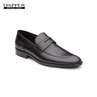 DAPPER รองเท้าหนังทำงาน แบบสวม Classic Penny Loafers สีดำ (HBKB1/660LP5)