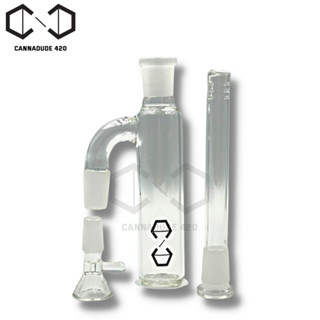 Cannadude Pre cooler Set CA004 /18mm 90 Degree + Downstem + Small cup bowl ที่กรอง + อแดปเตอร์ +โจ๋บ้องแก้ว Perculator