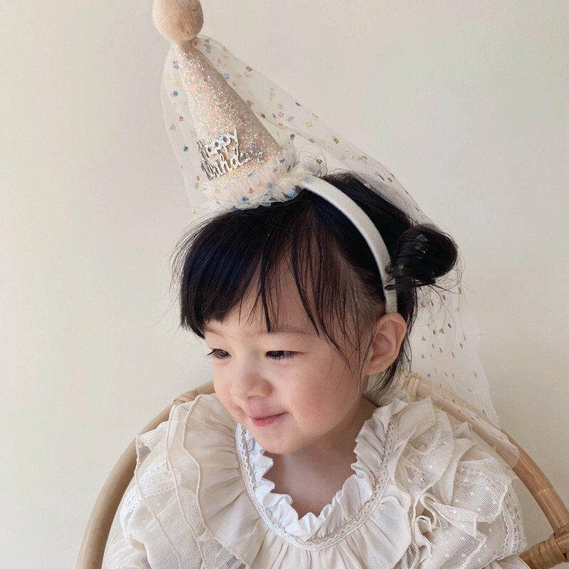 [พร้อมส่ง] คาดผมเจ้าหญิง คาดผมแฮปปี้เบิร์ดเดย์ ที่คาดผมวันเกิด น่าร้ากกก - รูปที่ 2