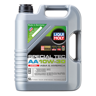 LIQUI MOLY 10W-30 SPECIAL TEC AA น้ำมันเครื่องเกรดสังเคราะห์ สำหรับเครื่องยนต์ดีเซล แถม Sticker Liqui Moly ขนาด20*30cm