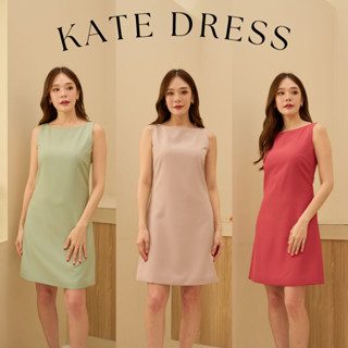 VITAVADEE Kate Dress ชุดเดรสแขนกุด คอปาด