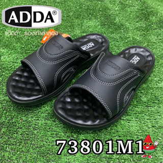 ADDA รองเท้าแตะ แบบสวม พื้นปุ่ม รุ่น73801-M1 สีดำ Size 40-45