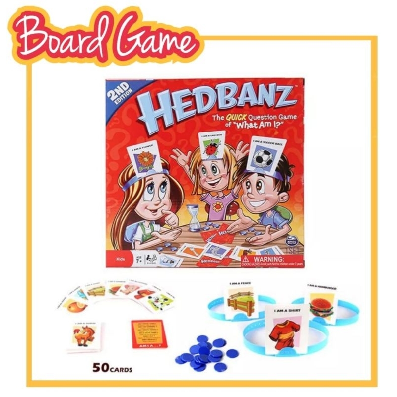 👑 Family game เกมครอบครัว ชุด HedBanz Game เกมส์ทายใบ้คำบนหัว เกมส์ฝึกสมอง Board game