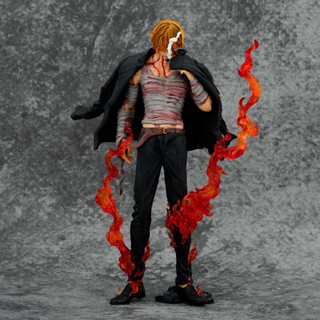 One Piece ซันจิ เท้าไฟ ผ้าพันแผล Vinsmoke Sanji PVC  Figure 28 cm