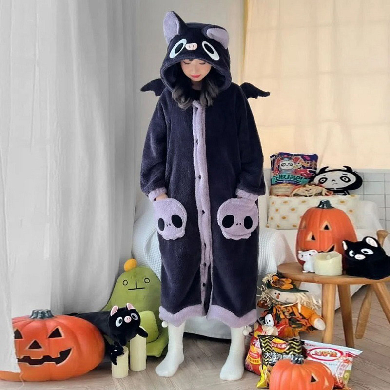 พร้อมส่ง ชุดน่ารัก Devil Bat ชุดค้างคาว สีม่วงดำน่ารัก ชุดคอสเพลย์ ชุดมาสคอต ชุดนอน ชุดแฟนซี ชุดปาร์ตี้ 19013