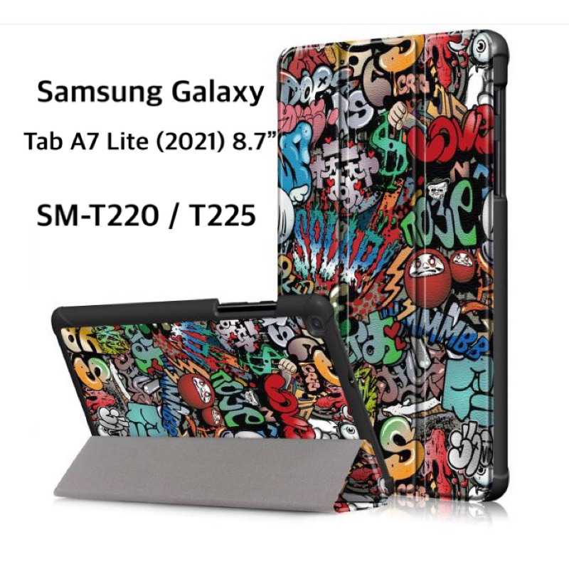 เคสฝาพับ ซัมซุง แท็ป เอ7ไลท์  ที220 / ที225 ขนาดหน้าจอ 8.7นิ้ว  For Samsung Galaxy Tab A7 Lite (2021) SM-T220 / T225