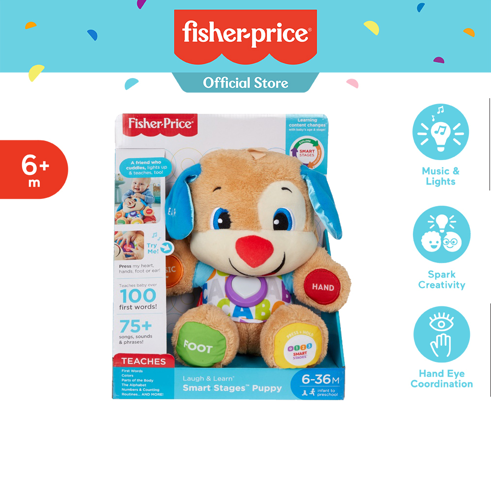 Fisher-Price Laugh & Learn Smart Stages Tummy Puppy ฟิชเชอร์ ไพรซ์ ตุ๊กตาหมาน้อย สมาร์ทสเตจ (FDF21 CH)