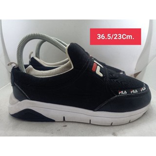 Fila Size 36.5 ยาว 23 รองเท้ามือสอง เด็กเล็ก เด็กโต ผู้หญิงเท้าเล็ก  ผ้าใบ  แฟชั่น ลำลอง เที่ยว