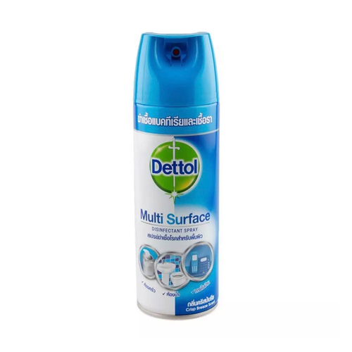 (ซื้อ 1 แถม 1) Dettol multi surface disinfectant spray กลิ่นคริสป์บรีซ - สเปรย์ฆ่าเชื้อโรคสำหรับพื้นผิว