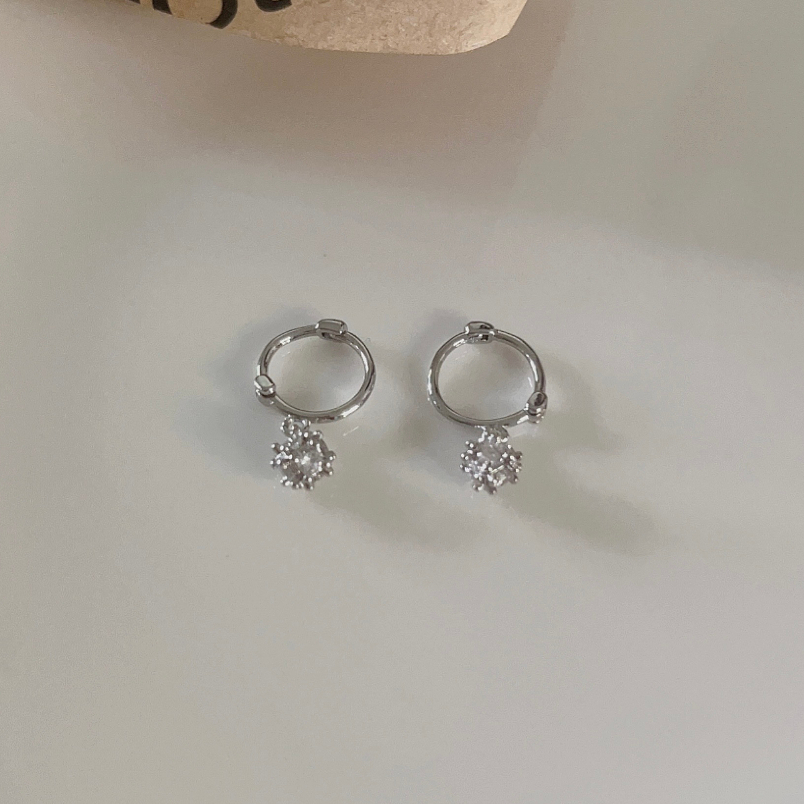 183-littlegirl gifts- Sparkling ball earrings s925 ราคา ถูกที่สุด ดีลบีเคเค แกลเลอรีภาพที่ 4