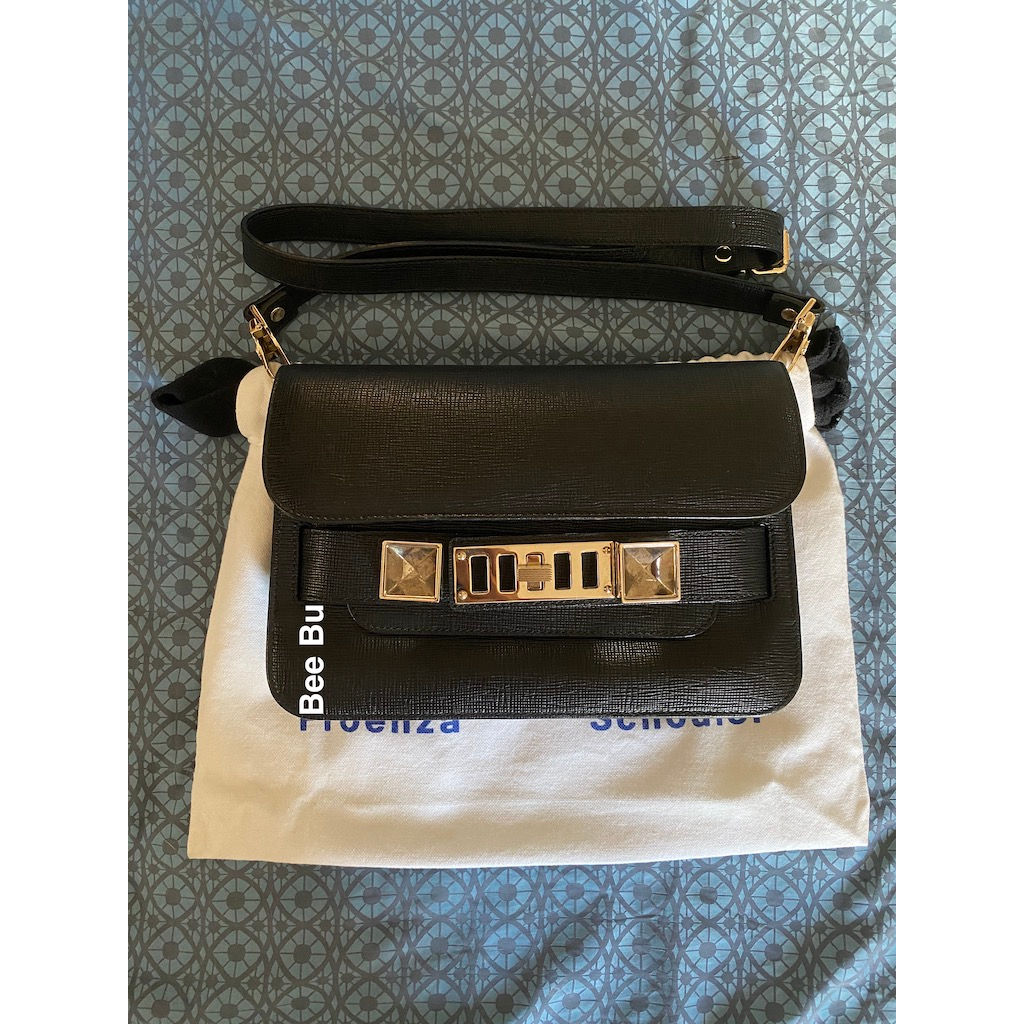 Proenza Schouler✨ PS11 Mini Classic Linosa สีดำ (ราคาช้อป 74,000+) ผ่อนได้