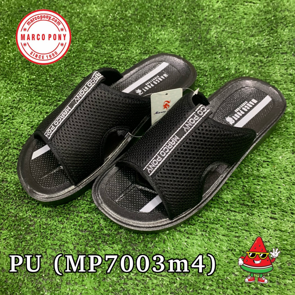 รองเท้าแตะสวม PU (Polyurethane) Marco Pony รุ่น 7003M4 Size 39-44 สีดำ