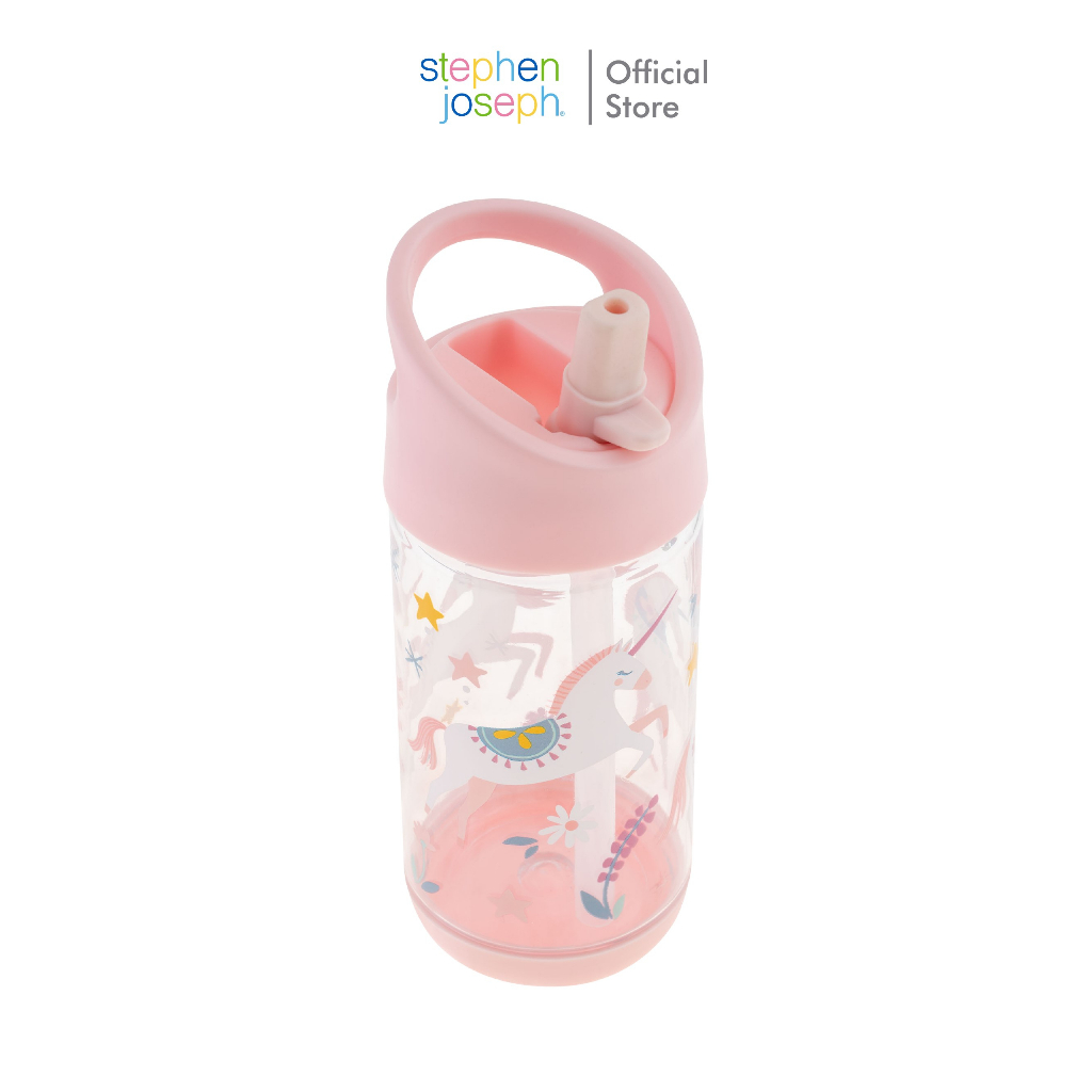 Stephen joseph กระติกน้ำเด็ก ยอดนิยมจากอเมริกา น้ำหนักเบา ขวดน้ำไปโรงเรียน FLIP TOP BOTTLE UNICORN
